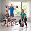 Soozier 6-in-1 Adjustable Dumbbell Set, 55lbs Free Weights Set, Red
