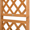 Outsunny 7.7ft Garden Arch With Planter Boxes Wooden Trellis Arbor, Brown|Outsunny Arche De Jardin Bacs A Plantes Arche De Treillis En Bois Brun