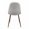 LumiSource Pebble Grey Fabric Mid-Century Modern Dining Accent Chair - Set of 2|Chaise d’appoint de salle à manger moderne du milieu du 20e siècle Pebble en tissu gris - ensemble de 2