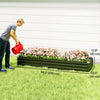 Outsunny 8x2x1ft Raised Garden Bed Large Galvanized Elevated Planter Box