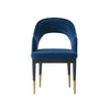 Carrington and Rockaway Modern Industry Chic 7-Piece Dining Set in Midnight Blue and Black | Ensemble de salle a manger moderne industriel chic Carrington et Rockaway 7 pieces, bleu minuit et noir