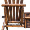 Outsunny 64" Double Wooden Garden Bench With Table, Rustic Brown