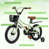 Costway 16" Kid's Bike With Training Wheels Adjustable Handlebar & Seat Handbrake Green