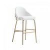 Gracie Modern Metal Upholstered Barstool in White and Gold - Set of 3 | Tabouret de bar moderne en metal Gracie, rembourre, blanc et or - Lot de 3