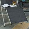 Outsunny Foldable Lounge Chair With Adjustable Backrest & Footrest, Black