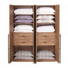 Lee Modern 32" Wardrobe Closet in Golden Brown - Set of 2 Armoire | Armoire moderne Lee 32" en brun dore - Lot de 2