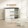 HOMCOM Modern Sideboard with Soft-Close Hinges, Buffet Cabinet, White Wood Grain