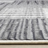 Forte White Grey Black Modern Striped Patches Area Rug - 5'3" x 7'5"|Carpette Forte blanche, grise et noire à motif de taches rayées modernes - 5 pi 3 po x 7 pi 5 po