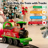 6v Electric Kids Ride On Train Motorized Train Toy W/ Track & 6 Wheels Green