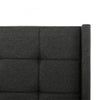 Wilder Grey Upholstered Wingback Platform Bed - Twin | Lit plateforme a oreilles Wilder gris rembourre - Simple