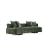 Verandah Mid-Century Modern 112" Chenille Sofa in Olive Green | Canape en chenille vert olive Verandah Mid-Century Modern 112"