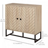 HOMCOM Modern Sideboard Door Cabinet Buffet Table with Storage Shelf
