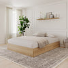 3-Drawer Storage Bed Frame, King|Maple King Bed | Lit King tiroirs, Erable Naturel