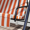 Outsunny 3-seat Patio Swing Chair With Adjustable Canopy Orange|Outsunny Balancoire De Patio 3 Places Avec Auvent Reglable, Orange