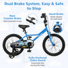 Costway 18" Kids Training Bike With Removable Training Wheels Pneumatic Tires Navy
