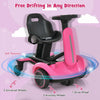 Costway 6v Kids Ride On Drift Car Electric Drifting Go Kart For Kids With 360° Spin Pink