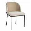 Olivia Set of 6 Modern Dining Chair with Slanted Legs and Adjustable Feet,Beige | Olivia Ensemble de 6 chaises de salle a manger modernes avec pieds inclines et pieds reglables, beige