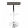 LumiSource Ale Grey Fabric Contemporary Adjustable Height Barstool with Swivel - Set of 2|Tabouret pivotant contemporain Ale à hauteur réglable en tissu gris - ensemble de 2