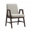 Stella Modern Wood Velvet Armchair in Champagne | Fauteuil moderne en bois et velours Stella, coloris champagne