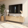 Nordika Hamilton 70" TV Stand with 4 Storage Cabinets - Natural Blonde Oak | Meuble pour téléviseur Hamilton de Nordika de 70 po avec 4 armoires de rangement - chêne blond naturel