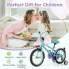 Costway 16" Kids Bike With Adjustable Saddle Handlebar Removable Training Wheels Handbrake Blue