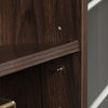 HOMCOM 2 Tier Wood Bookcase Small Storage Bookshelf Home Office Furniture Walnut