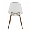 LumiSource Clara Walnut Clear Mid-Century Modern Dining Accent Chair - Set of 2|Chaise d’appoint de salle à manger moderne du milieu du 20e siècle Clara transparente et noyer - ensemble de 2
