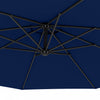 Outsunny 10' Deluxe Patio Umbrella, Outdoor Market Parasol, Navy Blue