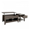 Strauss Lift-top Coffee & End Table Grey, Set Of 2 Occasional Table Package | Table Basse à Plateau Surélevé et Table de Bout Gris Strauss, 2 Mrcx