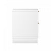 Elara Contemporary 18" Solid Wood Nightstand in White (2-Drawer) | Table de nuit contemporaine Elara 18" en bois massif blanc (2 tiroirs)