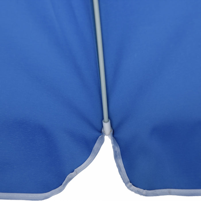 Outsunny Arc. 6.4ft Beach Umbrella With Aluminum Pole Patio Blue