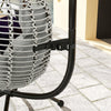 Outsunny Hanging Egg Chair with Thick Padded Cushion, Patio Swing Chair