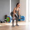 Soozier 44lbs Adjustable Barbell Weight Set, Barbell Bar, Multicolour