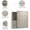 Bestar Key West Queen Murphy Bed & Closet Organizer with Drawer & Doors (94 W) - Linen White Oak|Grand lit escamotable Key West de Bestar de 94 po (L) avec organisateur de garde-robe, tiroir et portes - blanc chêne lin