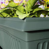 Outsunny 7 Pack 15.7" Plant Pots, Flower Planters w/ Drainage Holes, Green