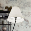 23" Black Angular Base Table with Conical Shade | Lampe de table noire de 23 po à base angulaire avec abat-jour conique