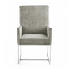 Element Modern Velvet Metal Dining Chair in Steel - Set of 2 | Chaise de salle a manger moderne Element en velours et metal acier - Lot de 2