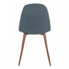 LumiSource Pebble Blue Fabric Mid-Century Modern Dining Accent Chair - Set of 2|Chaise d’appoint de salle à manger moderne du milieu du 20e siècle Pebble en tissu bleu - ensemble de 2
