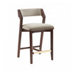 Patricia Modern Wood Upholstered Counter Stool in Linen Bar Stool | Tabouret de comptoir moderne Patricia en bois avec revetement en lin
