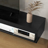 HOMCOM Floating TV Stand with Storage and Lights for TVs up to 75" Black