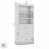Bestar Pur 36 W Closet Organizer with Drawers - Rustic Brown|Organisateur de garde-robe Pur de Bestar de 36 po (L) avec tiroirs - brun rustique