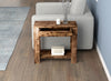 24” Classic Narrow Accent Table With Hidden Storage and Lower Shelf - Brown Reclaimed Wood | Table d’appoint étroite classique de 24 po avec rangement dissimulé et tablette inférieure - bois recyclé brun