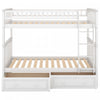 Elvis Solid Wood Convertible Bunk Bed With Drawers, Twin Size - White | Lit Superpose Convertible Elvis En Bois Massif, Taille Simple, Avec Tiroirs - Blanc