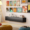 HOMCOM 55" Floating TV Stand for TVs up to 72 Inch, Black