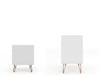 Rockefeller Mid-Century Modern 2-Piece Dresser Set in White | Ensemble de commodes 2 pieces Rockefeller style milieu du siecle en blanc