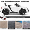 Costway 12v Kids Ride On Car 2.4g Rc Electric Vehicle W/ Lights Mp3 Openable Doors White