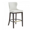 Blair Modern Wood Upholstered Barstool in White | Tabouret de bar Blair moderne en bois avec assise rembourree, coloris blanc