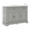 HOMCOM Sideboard Buffet Cabinet, Kitchen Cabinet with 2 Drawers, Grey