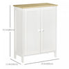 HOMCOM Storage Cabinet with 2 Doors, 2 Adjustable Shelves for Living Room