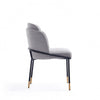 Flor Modern Metal Twill Weave Dining Chair in Gray - Set of 2 | Chaise de salle a manger Flor en metal moderne a tissage serge gris - Lot de 2